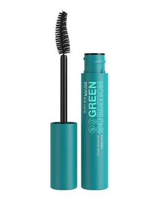 Maybelline new york green edition mega mousse mascara туш для вій (001 blackest black)