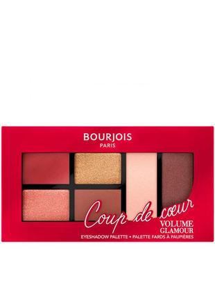 Bourjois volume glamour eyeshadow palette палетка тіней для повік coeur 01 intense look