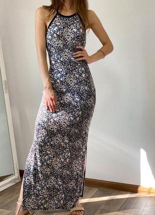 Платье в пол с кружевом на спине miss selfridge