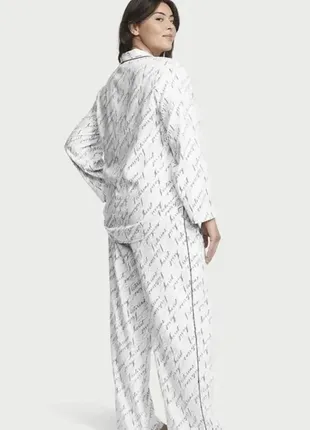 Піжама victoria's secret flannel long pajama set фланелевая (сорочка+штани оригінал)2 фото