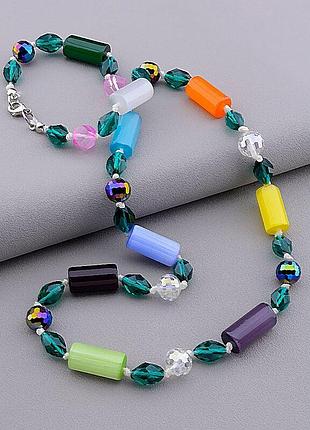 Бусы кошачий глаз 60 см.