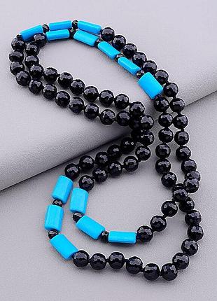 Буси чеський кришталь, бірюза 100 см.