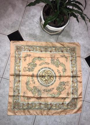 Шикарна шовкова персикова хустка