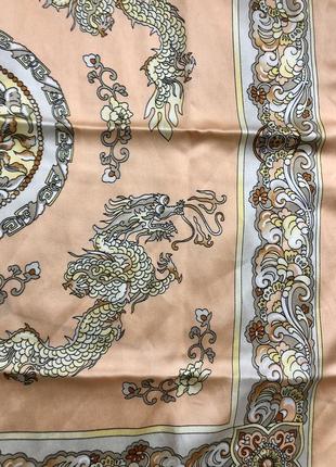 Шикарный шёлковый платок в стиле hermes ☘️5 фото