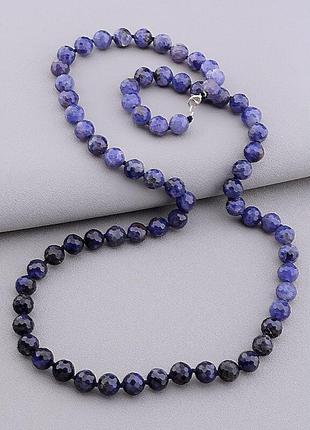 Бусы  иолит серебро 925  65 см.