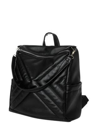 Большой женский черный рюкзак в универ5 фото