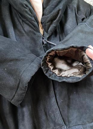 Стильная замшевая куртка-пуфер оверсайз,италия,р.14-186 фото