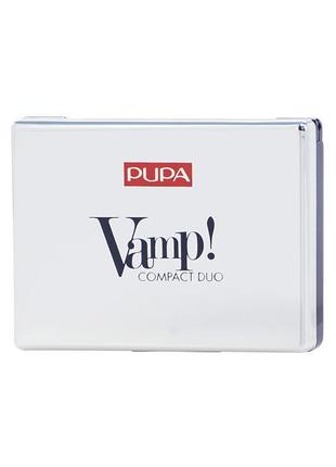 Pupa vamp! compact duo eyeshadow подвійні компактні тіні 01 rose perlage2 фото