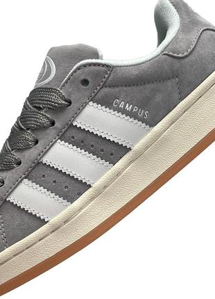 🤩жіночі кросівки adidas originals campus grey white gum8 фото