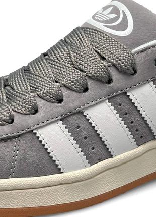 🤩жіночі кросівки adidas originals campus grey white gum7 фото