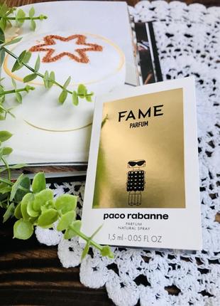 Парфум paco rabanne fame, 1.5 мл, пробник, оригинал, парфюм вода, для женщин