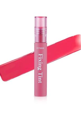 Стійкий тінт для губ etude house fixing tint #10 smoky cherry 4г