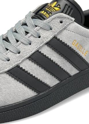 🔥жіночі кросівки adidas originals gazelle gray black7 фото