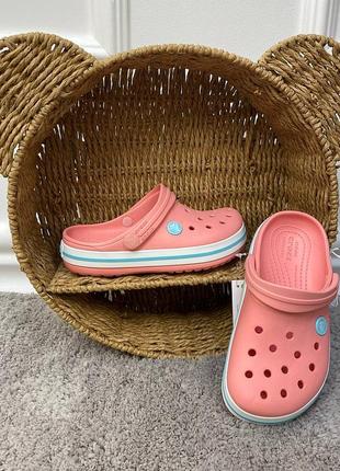 Crocs crocband kids дитячі крокси сабо crocs crocband kids melon/ice blue усі розміри у наявності