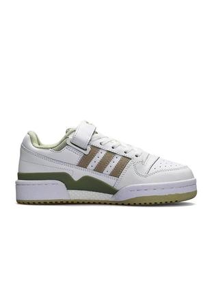 🤩жіночі кросівки adidas originals forum 84 low new white olive3 фото