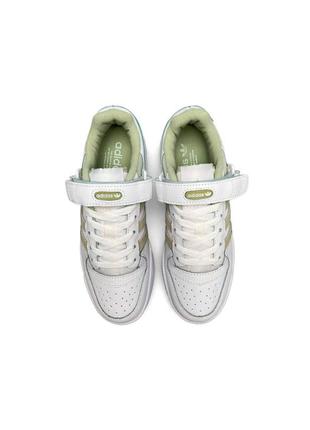 🤩жіночі кросівки adidas originals forum 84 low new white olive6 фото