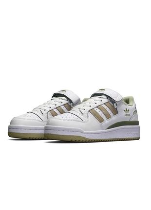 🤩жіночі кросівки adidas originals forum 84 low new white olive7 фото