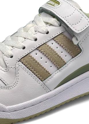 🤩жіночі кросівки adidas originals forum 84 low new white olive5 фото