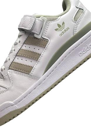 🤩жіночі кросівки adidas originals forum 84 low new white olive10 фото