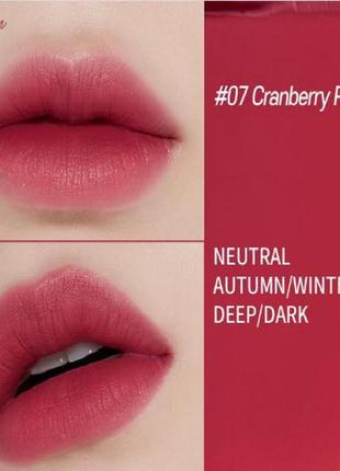 Стійкий тінт для губ etude house fixing tint #07 cranberry plum 4г1 фото