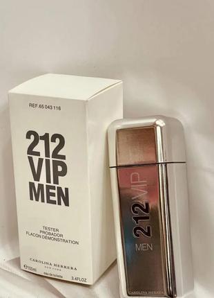 Carolina herrera 212 vip men - туалетна вода кароліна херрера 212 віп мен тестер оригінал8 фото