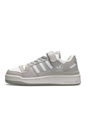 🔥жіночі кросівки adidas forum 84 low light gray white