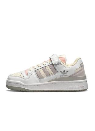 🔥жіночі кросівки adidas forum 84 low white pink new1 фото