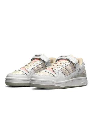 🔥жіночі кросівки adidas forum 84 low white pink new7 фото