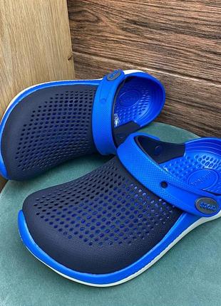 Детские кроксы crocs literide 360 navy синие новинка