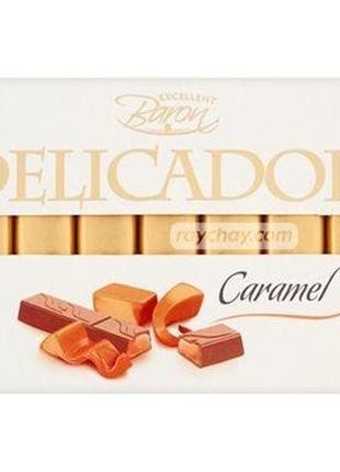 Шоколад чорний delicadore caramel, з карамелевою начинкою, 200 г