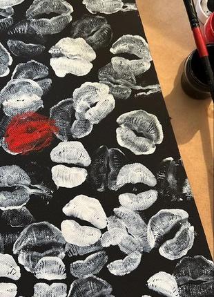 Набір для створення картини з поцілунків •подарунковий холст з поцілунками5 фото
