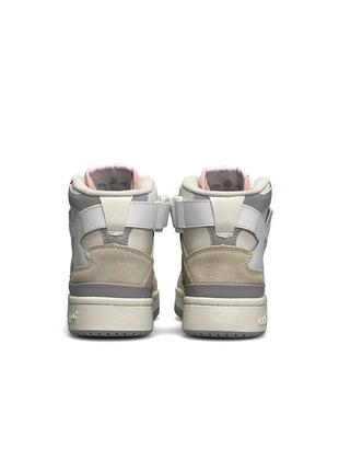 🔥жіночі кросівки adidas football originals forum 84 mid milk grey pink4 фото