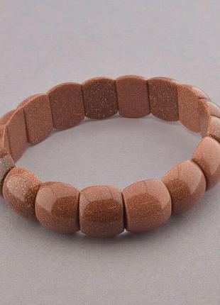 Оригинальный браслет с натуральным  золотой песок 20 см.