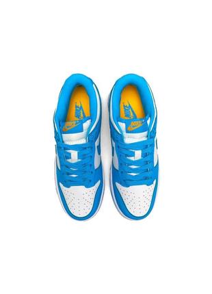 🔥жіночі кросівки nike sb dunk low prm white blue yellow6 фото