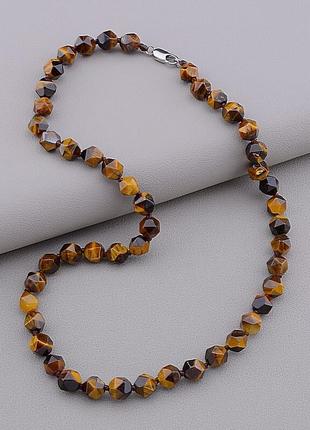 Бусы  тигровый глаз 44 см.