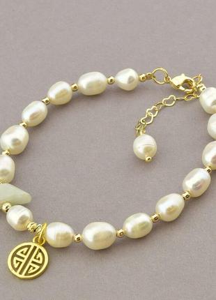 Браслет із натуральним каменем 'fashion' перли 18 см.