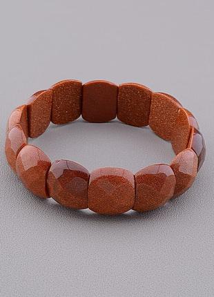 Оригинальный браслет с натуральным  золотой песок 19 см.