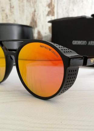 Чоловічі сонцезахисні окуляри з шорами і помаранчевими лінзами
