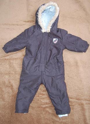 Комбинезон lupilu, теплый, синий, рост 74