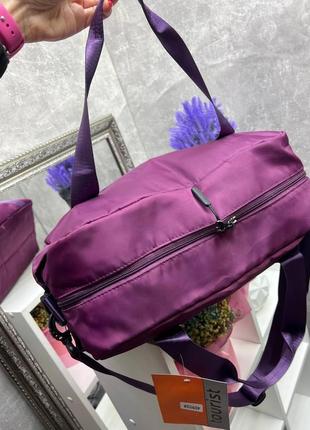 Фіолет - 38х25х18 см - стильна, яскрава та практична спортивно-дорожня сумка  - розмір s (5145)6 фото