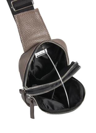 Натуральная кожа - черная - мужская сумка-органайзер на 2 отдельных отделения на молнии (727, луцк)10 фото