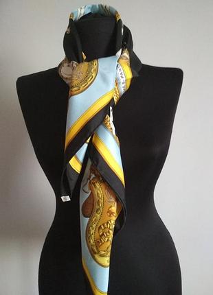 Великолепный шелковый платок hermes grand apparat,100% оригинал