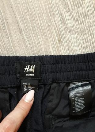 👍 темно-сині штани джоггеры h&m s-m6 фото