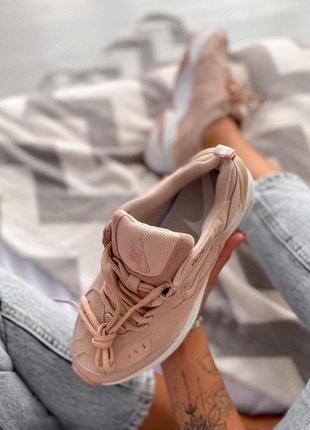 Nike mk 2 tekno pink кожаные женские кроссовки найк розовые (36-40)💜3 фото