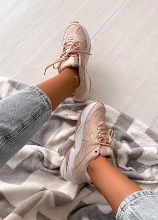 Nike mk 2 tekno pink кожаные женские кроссовки найк розовые (36-40)💜8 фото