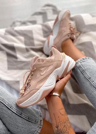 Nike mk 2 tekno pink кожаные женские кроссовки найк розовые (36-40)💜9 фото