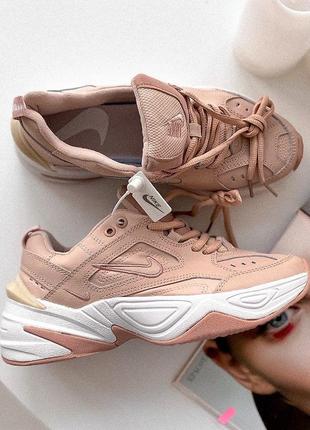 Nike mk 2 tekno pink кожаные женские кроссовки найк розовые (36-40)💜1 фото