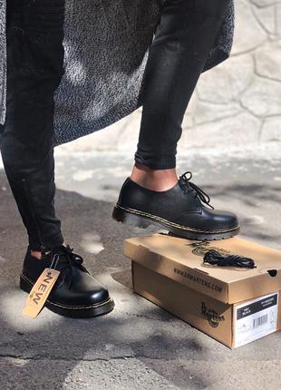 Dr.martens 1461 туфлі унісекс пресована натуральна шкіра мартінс жіночі чоловічі демі весна осінь кожаные туфли мужские женские4 фото