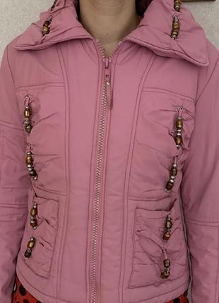 Куртка рожева жіноча1 фото