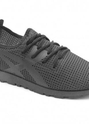 Мужские кроссовки сетка 45 размер. летние кроссовки, мужские кроссовки черные. модель 97234. цвет: черный